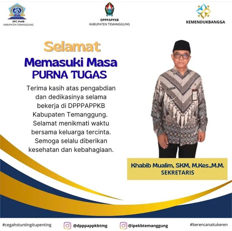 Purna Tugas Bapak Khabib Mualim, SKM, M.Kes, M.M.