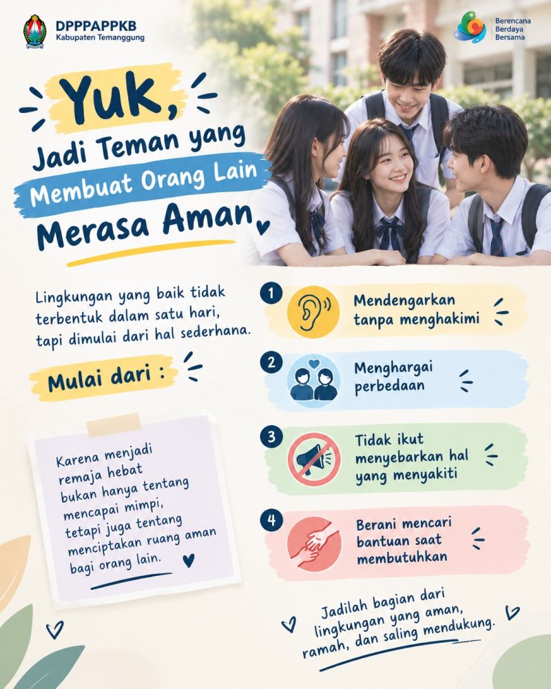 Yuk, Jadi Teman yang Membuat Orang Lain Merasa Aman